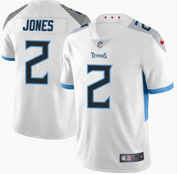 Men's White Tennessee Titans #2 Julio Jones Vapor Untouchable Stitched Jersey